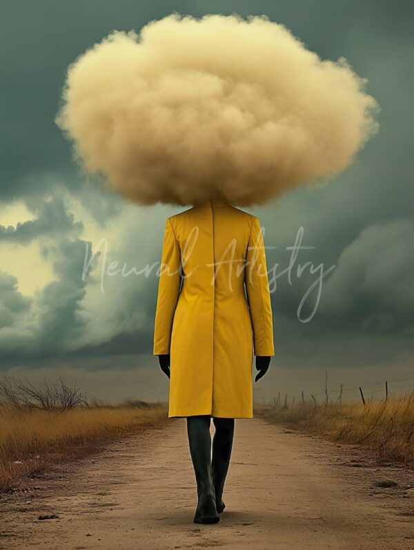 La Tête dans les Nuages - Art Surréaliste - product