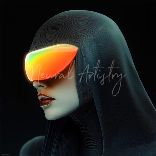 Neon Sentinel - Cyberpunk Digital Art by Neural Artistry