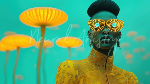 Radiant Reverie - Futuristic Digital Illustration by Neural Artistry