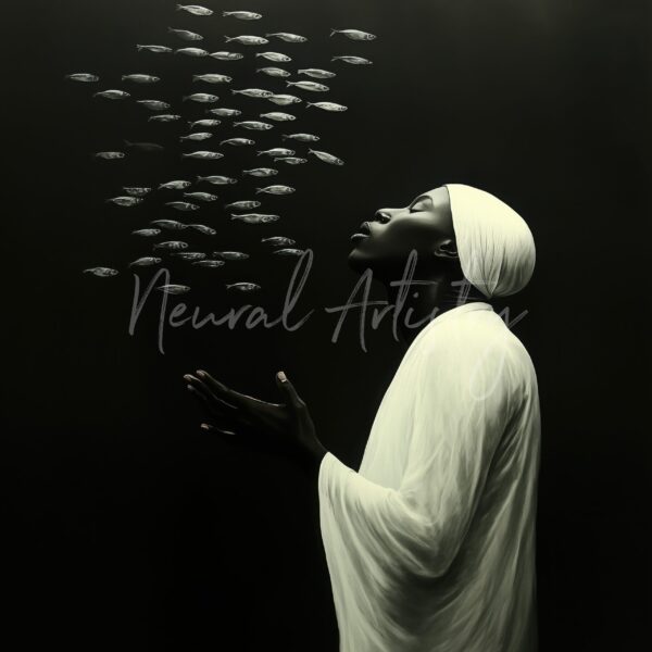 Harmony Ascending - Monochromatic Surrealism by Neural Artistry