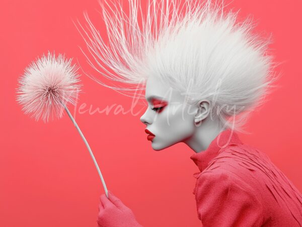Crimson Reverie - Surrealist High Fashion Photography by Neural Artistry