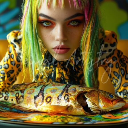 Iridescent Feast - Pop Art Surrealism by Neural Artistry