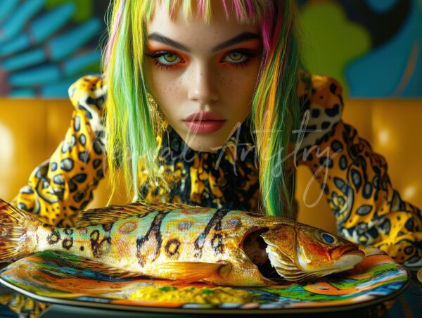 Iridescent Feast - Pop Art Surrealism by Neural Artistry