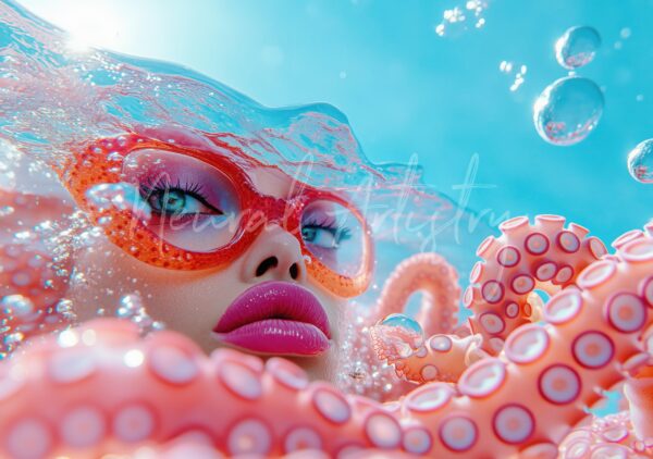 Tentacle Allure - Surrealist Pop Art by Neural Artistry