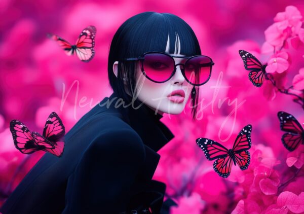 Ethereal Noir - Surrealist Fashion Illustration by Neural Artistry