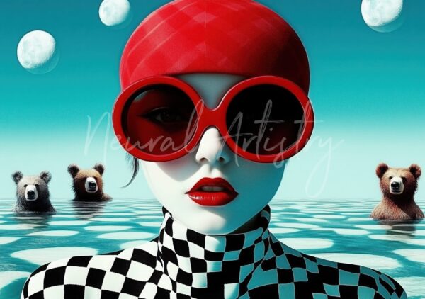 Lunar Reflections - Surrealist Pop Art by Neural Artistry