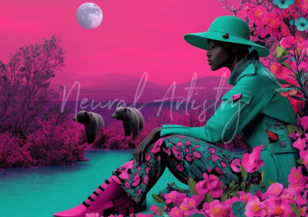 Moonlit Harmony - Contemporary Surrealism by Neural Artistry