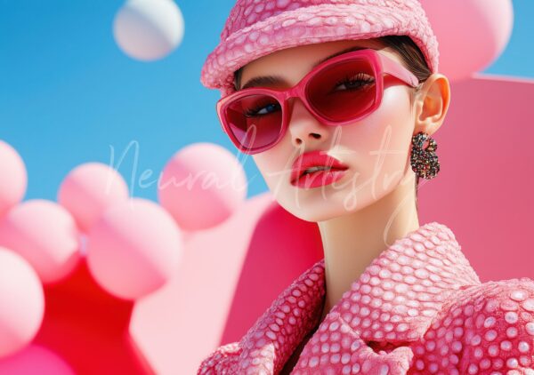 Bubblegum Elegance - Contemporary Fashion Photography with Surrealist Elements by Neural Artistry