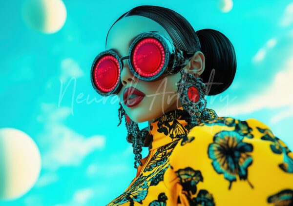 Celestial Visionary - Futuristic Surrealist Illustration by Neural Artistry