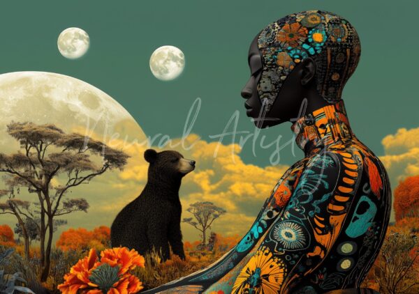 Celestial Harmony - Surrealist Digital Illustration by Neural Artistry