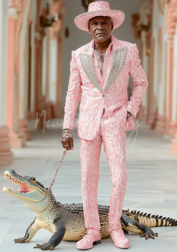 Crocodile Couture - Photorealistic Fashion Illustration by Neural Artistry