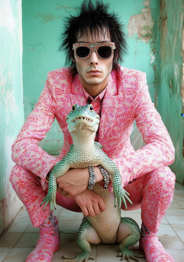 Iguana Reverie - Surrealist Fashion Photography by Neural Artistry