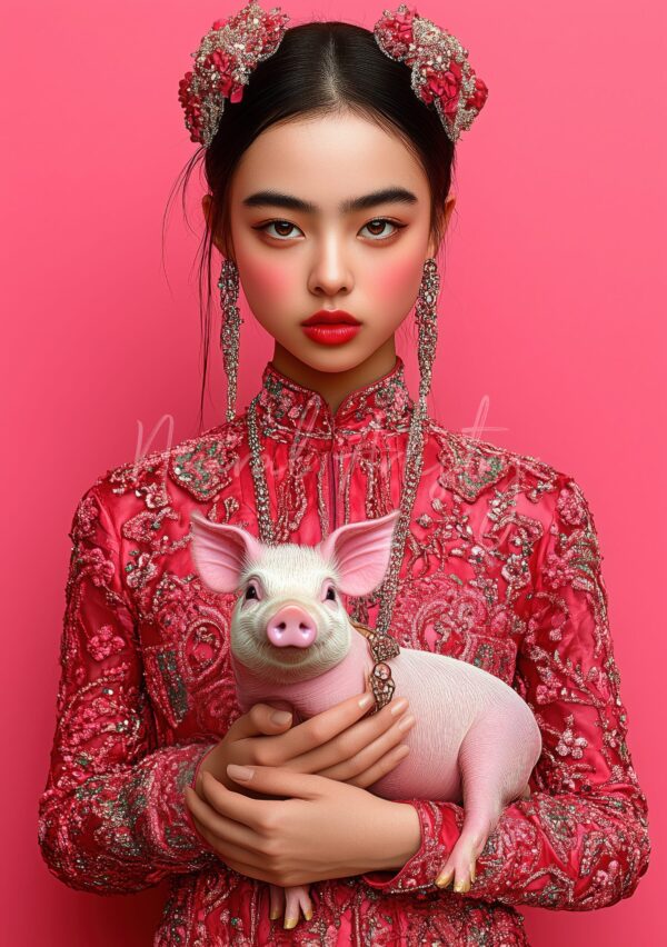 Crimson Harmony - Photorealistic with Elegant Stylization by Neural Artistry