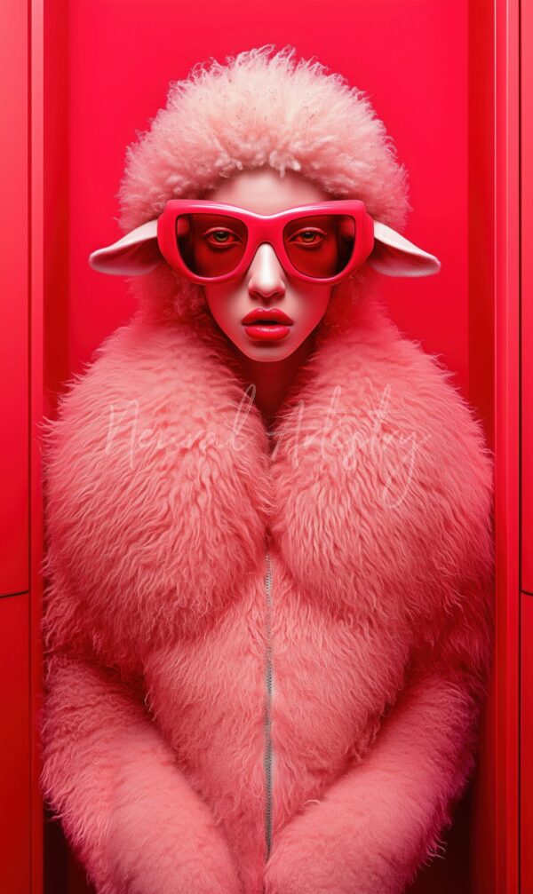 Crimson Metamorphosis - Surrealist Fashion Photography by Neural Artistry