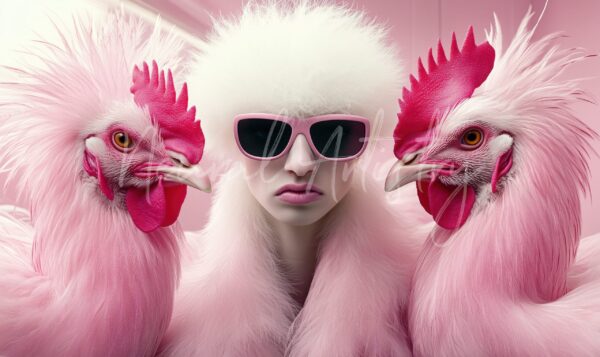 Feathered Vogue - Surrealist Digital Illustration by Neural Artistry