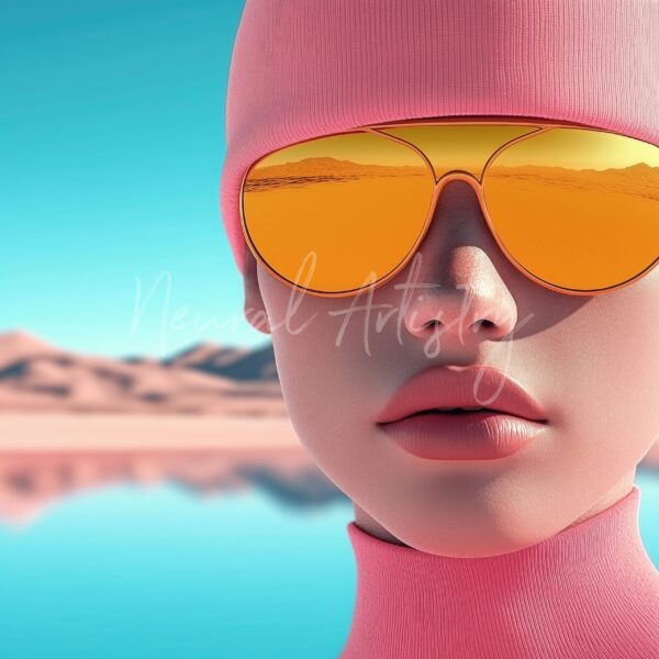 Desert Reflections - Stylized Digital Illustration by Neural Artistry