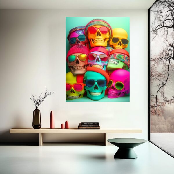 Retro Skull Pop Art Print