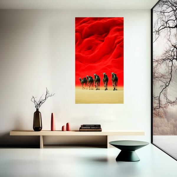 Crimson Dunes Journey Poster