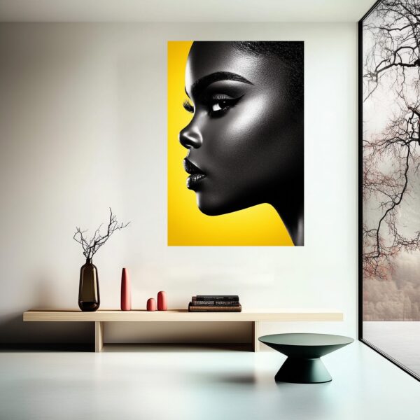 Golden Contrast Portrait Print