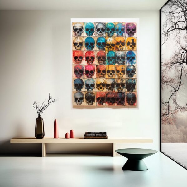 Chromatic Skulls Pop Art Print