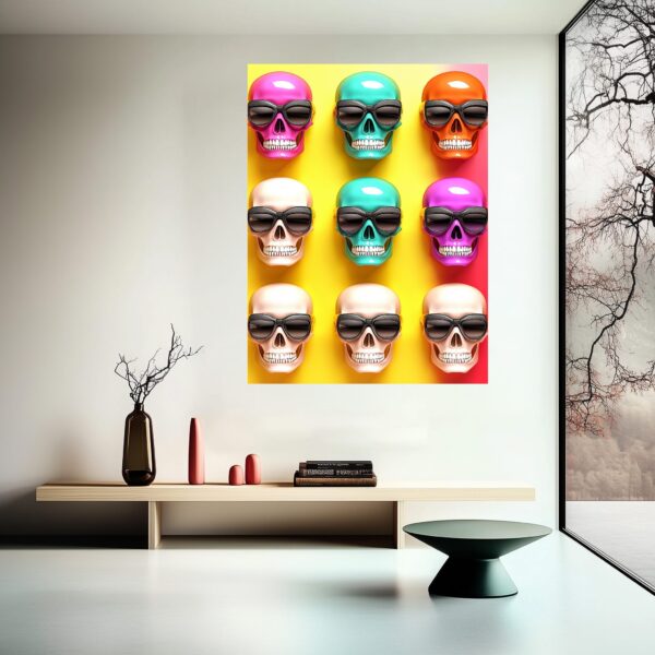 Skull Spectrum Pop Art Print
