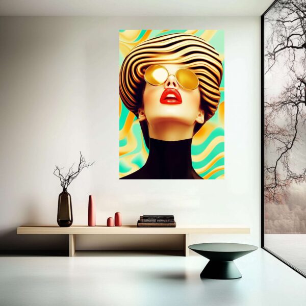 Golden Glare Pop Art Poster