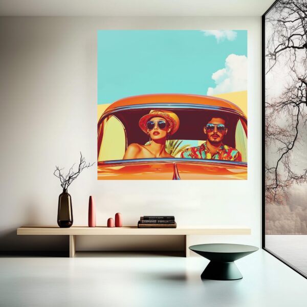 Retro Road Trip Art Poster