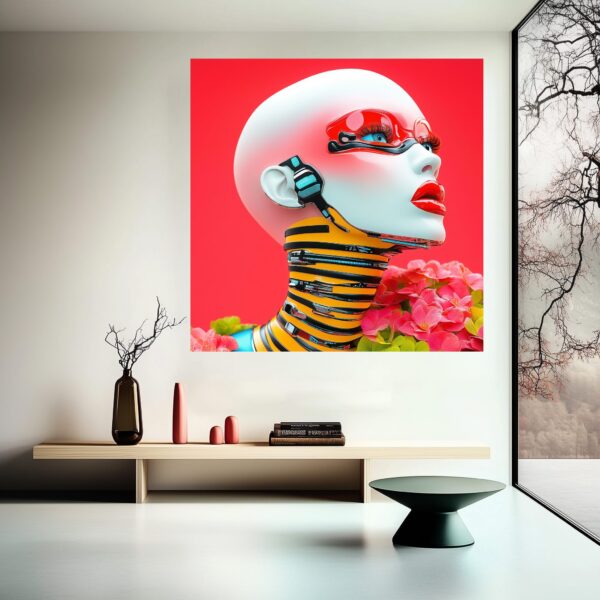 Cybernetic Bloom Art Poster