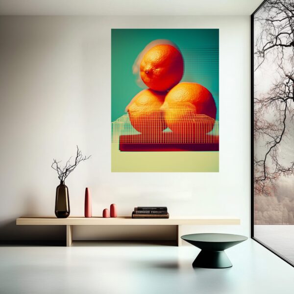 Glitched Citrus Balance Print