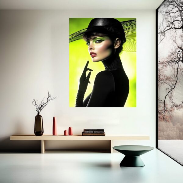 Emerald Gaze Fashion Art Print