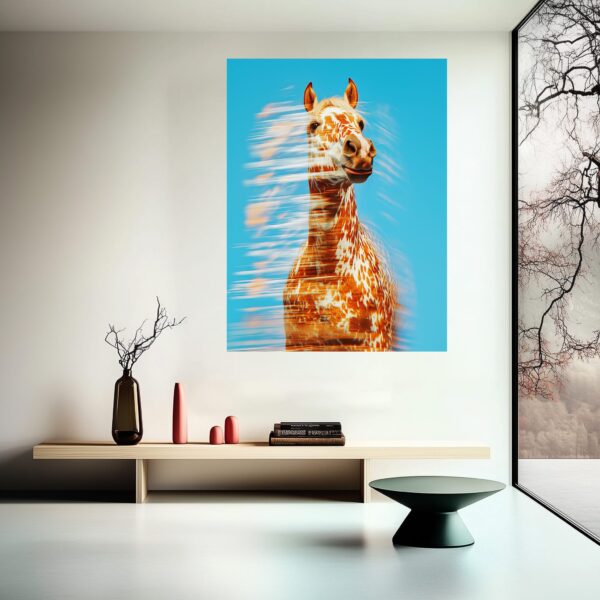 Velocity Giraffe Art Print